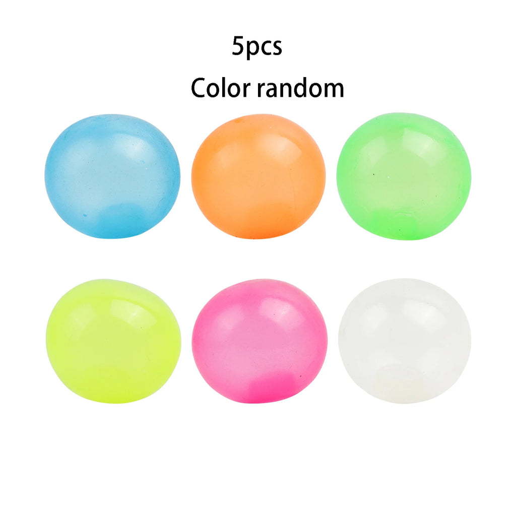 Luminous sticky target ball, wall ball, pressure relief ball, TPR interactive suction top ball, dart sticky ball, random color